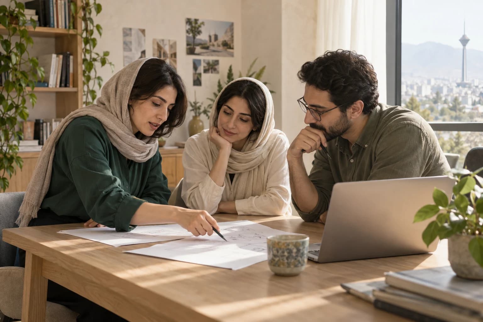 تصویر مفهومی همکاری یک تیم محصول؛ نمایانگر اعضای واقعی تیم مانا نیست